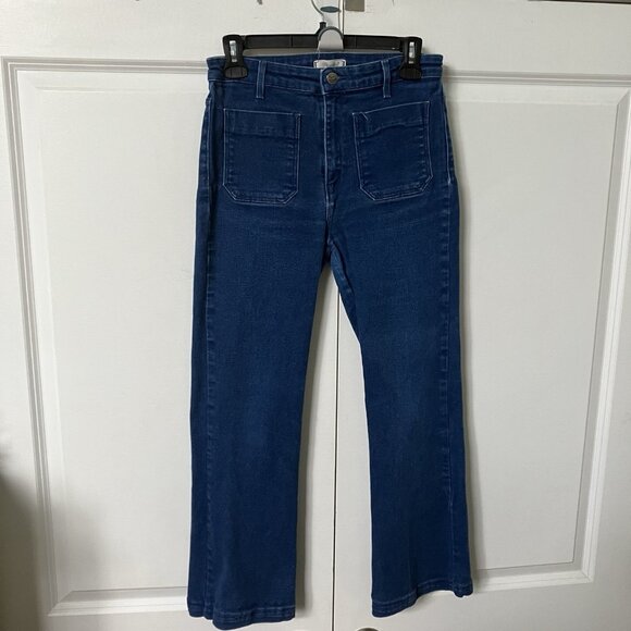 Wrangler Love Flare Jeans Womens 30x32 Retro Blue 70s Stretch Denim - Picture 14 of 14